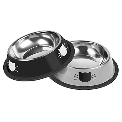 Neater Pet Brands - Outdoor Camping Style Pet Bowl - Enamel Ware Blue Black Granite Colors - Dog Cat No Tip Skid Bowls (16 oz, Black)