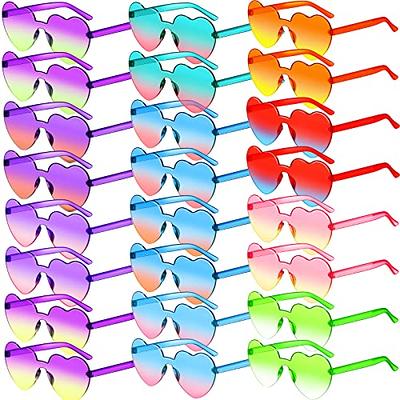 48 Pairs Heart Shape Sunglasses Bulk Candy Color Heart Glasses Transparent  Rimless Heart Sunglasses for Women Girls Teens Bachelorette Party Cosplay  at Amazon Women's Clothing store