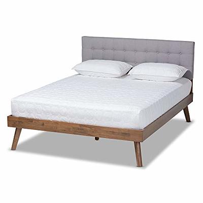 Baxton Studio Beds Platform King Light Grey Walnut Yahoo