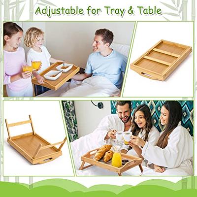 KEEKR Bed Tray with Adjustable Height for Eating - Portable Food Table