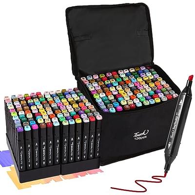 ArtBeek Alcohol Brush Markers 120 colors,Dual Tip Permanent Artist Sketch  Markers for Kids and Adult