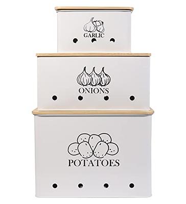 Xbopetda Food Storage Container for Potato, Onion and Garlic