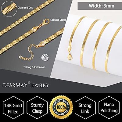 Tewiky Herringbone Necklace for Women Dainty 14k Gold Snake Chain Necklace  Layered Gold Herringbone Double Flat Snake Chain Choker Necklace Thin  Chunky Chain Necklace Gift for Her - Walmart.com