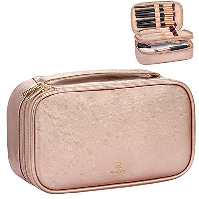  OCHEAL Makeup Bag, Portable Cosmetic Bag, Large Capacity  Travel Makeup Case Organizer, Black For Women Toiletry Bag for Girls  Traveling With Handle and Divider : Beauty & Personal Care