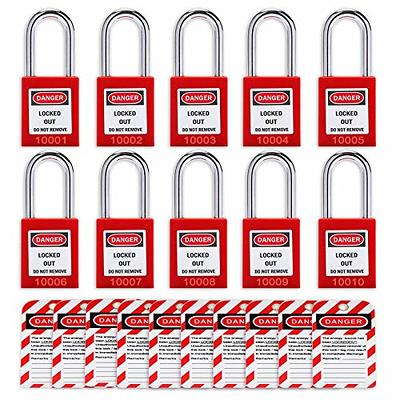 Different colour Lockout-Tagout safety padlocks