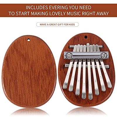 8 Keys Kalimba Cute Bear Shape Thumb Piano Clear Finger Piano Gift for  Beginners 