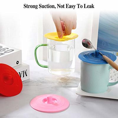 Silicone Coffee Cup Lid Colorful Dust Proof Silicone Mug Cover Silicone Lids  For Mugs Cups Tea