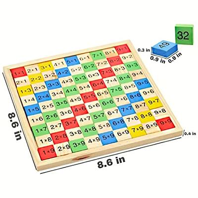 Wooden Montessori Multiplication Board Game Toys for Multi Purpose  Educational Wooden Math Multiplication Board Game Montessori Children Math  Counting