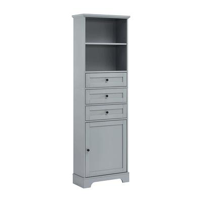 Costway 25 in. x 18 in. x 35 in. Grey Folding Pop-Up Cupboard