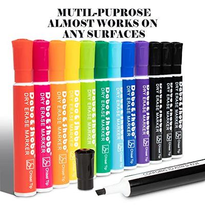 Dry Erase Markers, Low Odor Chisel Tip, 10 Pack, Assorted Colors