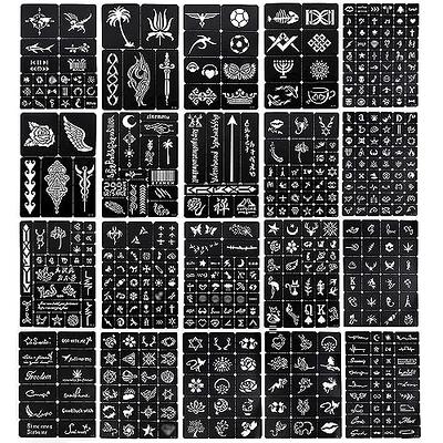 10 Pack Variety Henna Stencil Kit