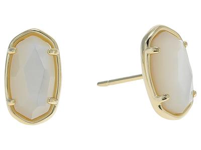 Grayson Gold Stud Earrings in White Crystal | Kendra Scott