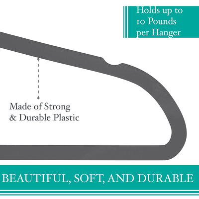 Simplify 10 Super Slim Velvet Huggable Black Hangers