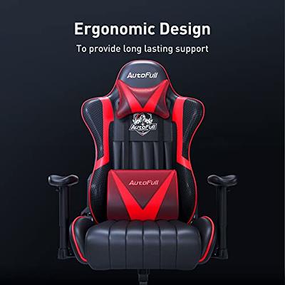 AutoFull C3 Gaming Chair Office Chair PC Chair with Ergonomics Lumbar  Support, Racing Style PU Leather High Back Adjustable Swivel Task Chair  with