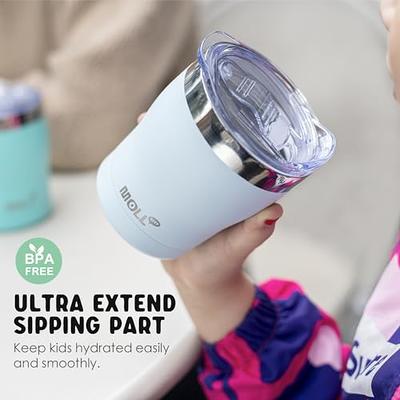 Flip Top Kids Sublimation Water Bottle Stainless Steel Kids Sippy Cup  Double-Wall Insulated Water Cup for Milk/Soda/Juice/Drinks