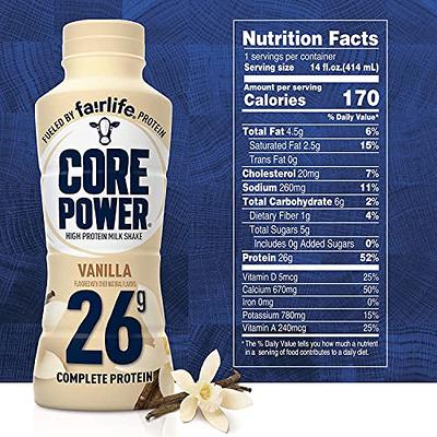 Core Power Fairlife Elite 42g High Protein Milk Shake - Kosher, Vanill