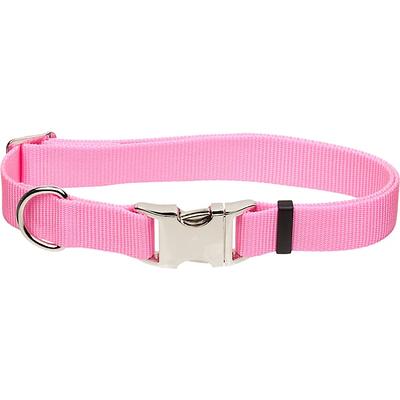 Reflective Dog Collar with Buckle Adjustable Safety Nylon Collars for Small  Medium Large Dogs, Pink M