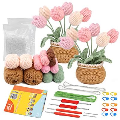 MAMUNU Crochet Kit for Beginners, Crochet Starter Kit Animals, 3 PCS  Crochet Kit for Adults Kids, Crocheting Kit with Step-by-Step Video  Tutorials