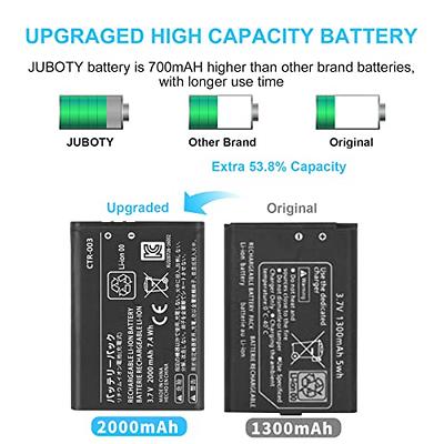 Batterie pour Nintendo 2 DS - New 2DS XL - 3DS - Manette Nintendo Switch  Pro - 2000 mah 3,7 V + tournevis - CTR-003