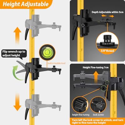 Telescoping Pole, Telescoping Laser Level Support Pole with Tripod and  Mount for Lasers Level of Rotary and Line Lasers