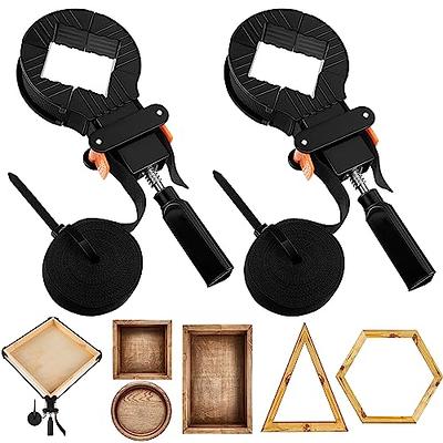 WOCTEC 5 Pack Spring Clamps Heavy Duty- 6 inch Plastic Clamps for Crafts and Woodworking with 3 inch Jaw Opening- Backdrop Clips Clamps for