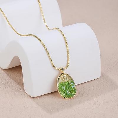 PNYFIL Gold Pendant Necklace for Women Trendy Green Gem Necklaces Cute  Necklace for Teen Girls Dainty Aesthetic Preppy Jewelry Stuff for Women  Girls - Yahoo Shopping