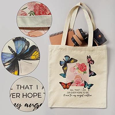 Eco Right Cute Canvas Tote Bag Aesthetic Tote Bag for Women Teacher  Shopping Gift Bag Perfect for Groceries, School and Beach