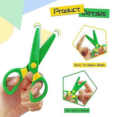 10 Pcs Kids Scissors, Children Blunt Tip Safety Scissors Plastic