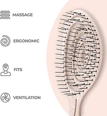 Ninabella Organic Detangling Hair Brush for Women, Men & Children - Does  not Pull on Hair - Hair Straightening Brushes for Straight, Curly & Wet  Hair