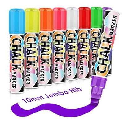 ZODDLE Liquid Chalk Markers, (1mm Extra Fine Tip, 10 Vibrant Colors)  Erasable Marker Pen - For Blackboards, Chalkboard, Glass, Window, Label  Liquid Chalk-10