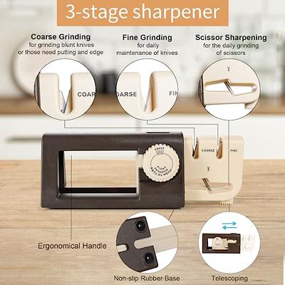 4 in 1 Adjustable Knife Sharpener Kitchen Blade & Scissors Sharpener -  Handheld - Yahoo Shopping