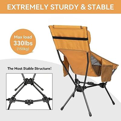 330lbs Heavy Duty Portable Folding Camping Chair Outdoor Fishing Picnic  Rocker