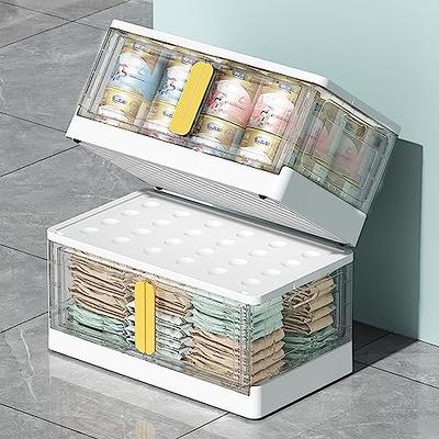 KLONVS Storage Bins with Lids, Stackable Storage Bins with Wheels