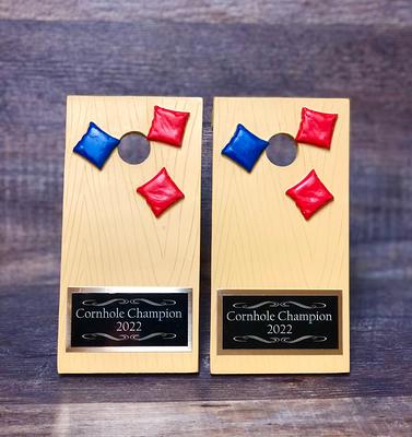 Custom Cornhole Trophy / Cornhole Tournament Award 