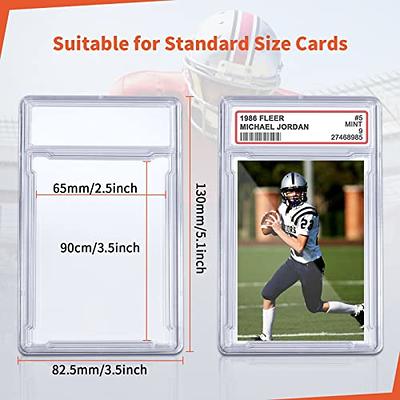 50 Pcs Card Sleeves Hard Plastic Card Sleeves 3 x 4 Inch Baseball Cards  Protective Card Holder for Sports Cards Game Card Trading Card Sports Card
