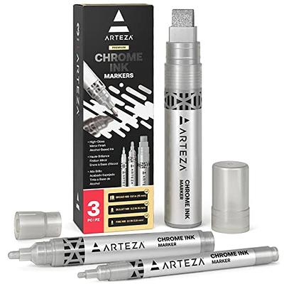 shirylzee 9Pcs Mirror Chrome Markers,Silver & Gold & Rose Permanent Chrome  Marker Pens,Waterproof Reflective Gloss Metallic Markers for Repairing,  Model Painting,Marking or DIY Art Projects - Yahoo Shopping