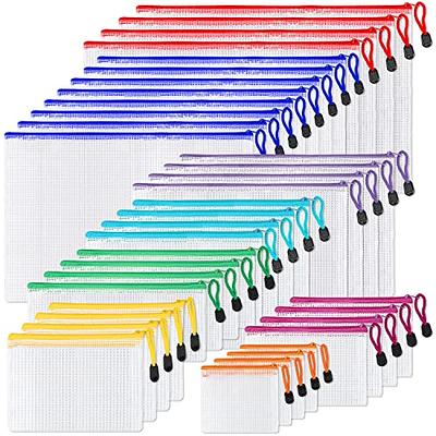 JARLINK 20 Pcs A4 Mesh Zipper Pouch, Waterproof Letter Size Zipper Bag