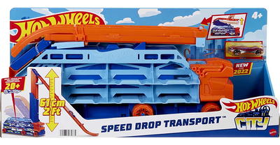Hot Wheels Playset with Hw MEGA Hauler Toy Truck & 1:64 Scale Car, Stores  50+ Vehicles, Expands to 6 Levels