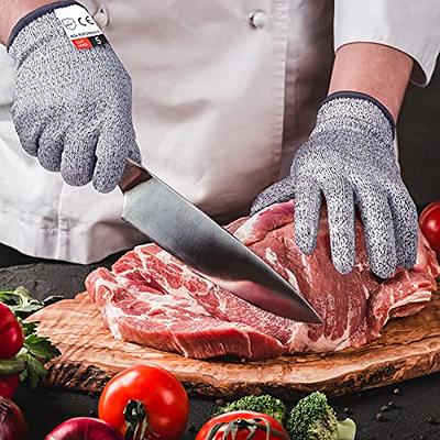 2pairs Cut Resistant Gloves Level 5 for Kitchen Safety Anti Cutting Gloves for Meat Cutting Wood Carving Mandolin Slicing