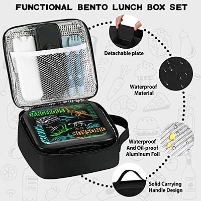  Bento Lunch Box Set for Kids with 8oz Soup Thermo, Leak-Proof  Lunch Containers with 4 Compartment, Kids Thermo Hot Food Jar and Insulated  Lunch Bag for Kids to School-Pink: Home 