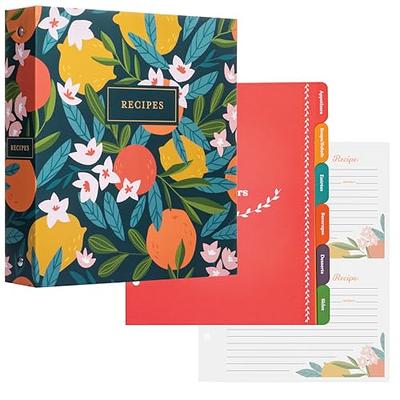 Recipe Book To Write In Your Own Recipes, 8.5x9.5 Recipe Ring