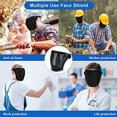 Super Protective Face Shield,Anti-Fog Full Face Shields for  Work,High-Definition Plastic Face Protection for Adults (Black)