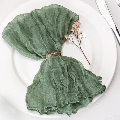 Cloth Napkins Set of 6 Sage Green Hemstitch Napkins Cotton Dinner Napkins  18X18