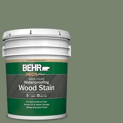 BEHR DECKplus 5 gal. #ICC-77 Sage Green Solid Color Waterproofing Exterior  Wood Stain - Yahoo Shopping