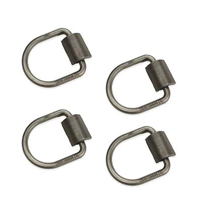 Autokio D Rings for Trailers (10-Pack) - ¼” Heavy Duty Tie Down Anchor 2400  LBS, Truck Bed Tie Down Anchors for Camper Floor Surface Pickup, Removable