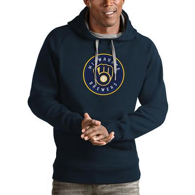 Fanatics Men's Branded Heathered Gray, Navy Milwaukee Brewers