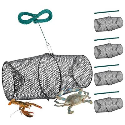 QualyQualy Crawfish Traps, 2PCS Crab Trap for Blue Crabs Minnow