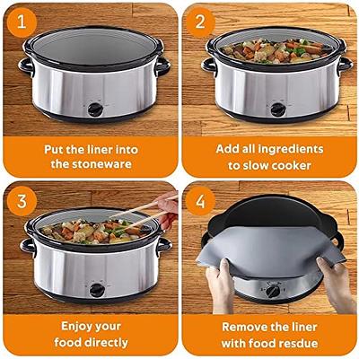 Silicone Slow Cooker Liners, Reusable Slow Cooker Liner Compatible