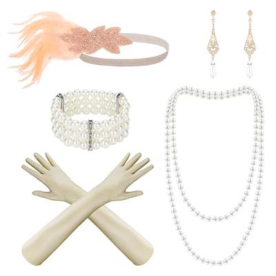 Dreamtop 1920s Great Gatsby Accessories Set, Flapper Costume Accessories  Roaring 20s Accessories for Women Flapper Headpiece