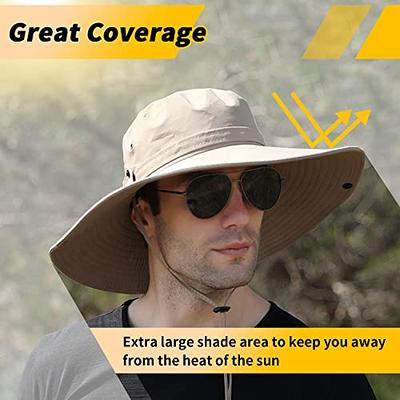 Oversize XXL】 Sun Hat for Men,【UPF50+Waterproof Wide-Brim】 Boonie-Hat Sun-Hat  Fishing-Hat for Safari Hiking Beach Garden - Yahoo Shopping